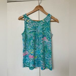 Lily Pulitzer tank top with crisscross detail in back